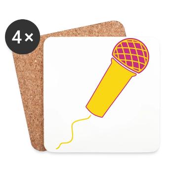 Microphone - Coasters (set of 4) - white - Front