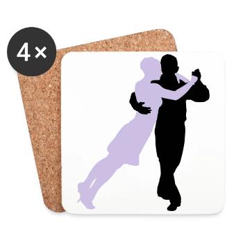 Tango2 - Untersetzer (4er-Set) - Weiß - Vorne