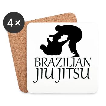 brazilian jiu jitsu - Untersetzer (4er-Set) - Weiß - Vorne