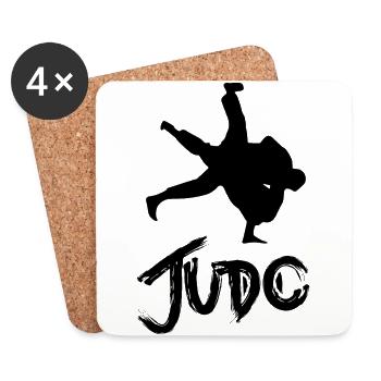 judo - Untersetzer (4er-Set) - Weiß - Vorne