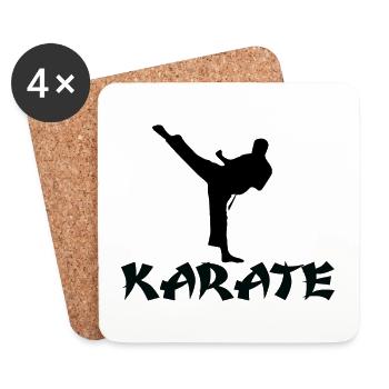 Karate - Dessous de verre (lot de 4) - blanc - Devant