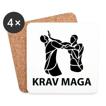 krav maga - Dessous de verre (lot de 4) - blanc - Devant