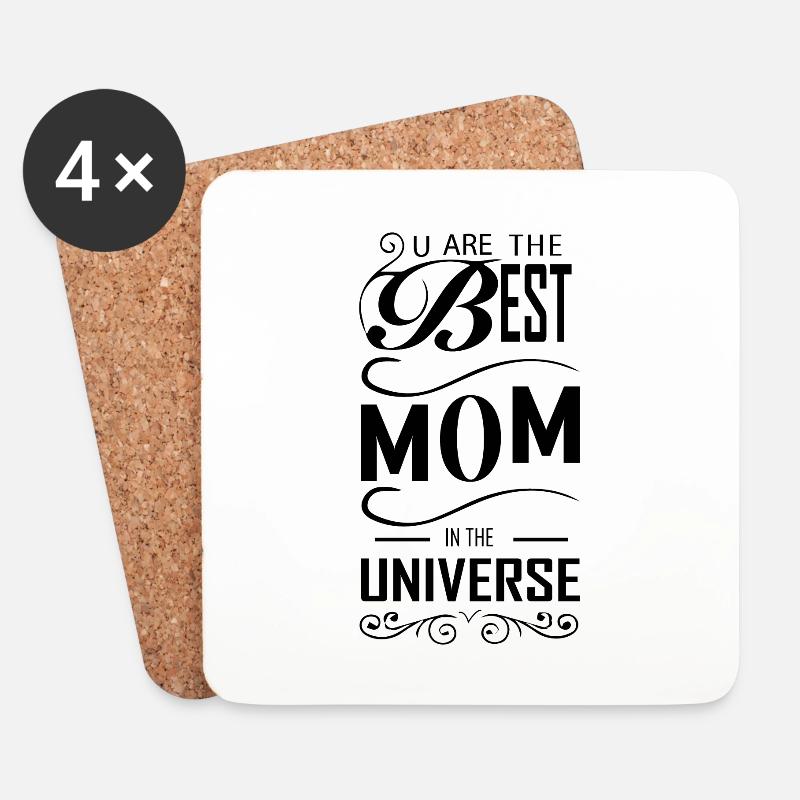 Muttertags Geschenk - Untersetzer (4er-Set) - Weiß