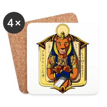 Sekhmet Egyptian Goddess Lioness Bastet Mythology - Coasters (set of 4) - white - Front