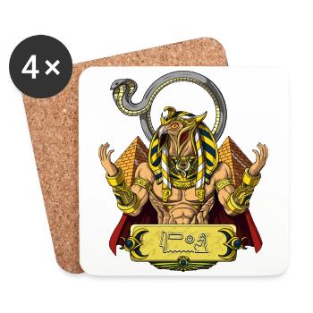 Egyptian God Ra Ancient Sun Deity Mythology - Coasters (set of 4) - white - Front