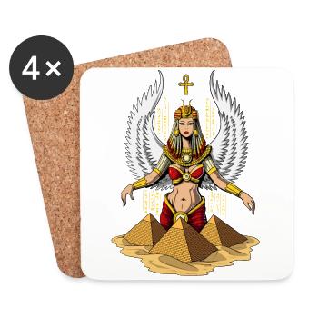 Egyptian Goddess Isis Queen Ankh Mythology - Coasters (set of 4) - white - Front