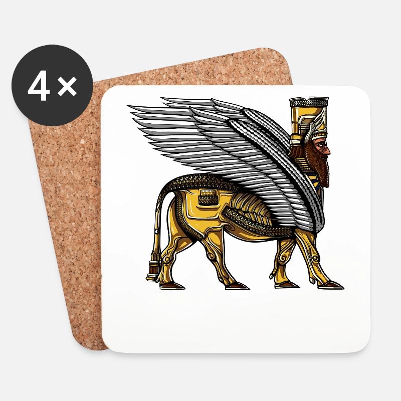 Alien Anunnaki Sumerian God Guardian - Untersetzer (4er-Set) - Weiß