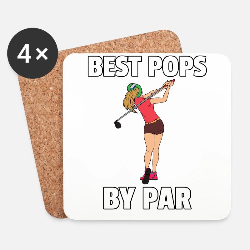 Golf Golfen Golfspieler Golfer Golfball Geschenk - Untersetzer (4er-Set) - Weiß