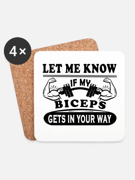 Cooler Gym Gym Gift Idea - Coasters (set of 4) - white