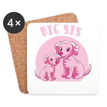 big sister dogs - Coasters (set of 4) - white - Front