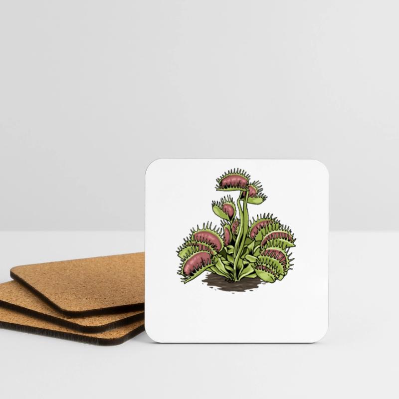 Carnivorous Plant Venus Flytrap Coasters (set of 4)
