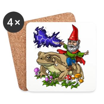 Zwergreitbufo Alvarius Frosch - Untersetzer (4er-Set) - Weiß - Vorne