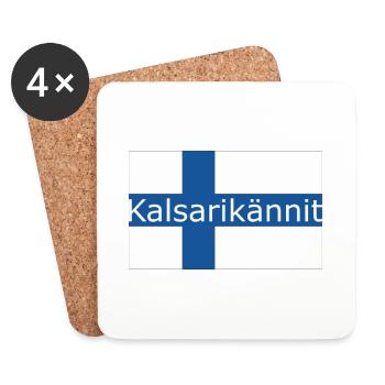 Kalsarikännit Finland flag - Coasters (set of 4) - white - Front