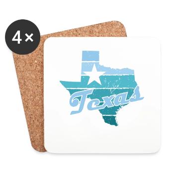 Texas American state - Coasters (set of 4) - white - Front