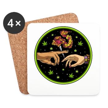 Passing Weed Joint - Coasters (set of 4) - white - Front
