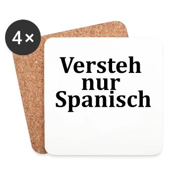 Versteh nur Spanisch - Untersetzer (4er-Set) - Weiß - Vorne