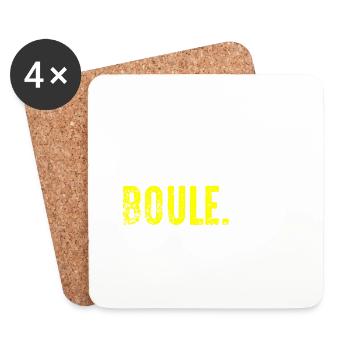Boules Boules Joueur de Boules Boules Boules Cadeau - Dessous de verre (lot de 4) - blanc - Devant
