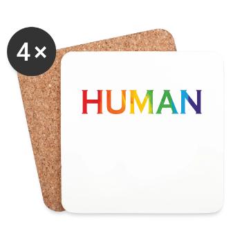 LGBT "human" - Coasters (set of 4) - white - Front