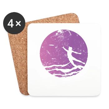 Discgolf ist viel zu schnell für dich - Untersetzer (4er-Set) - Weiß - Vorne