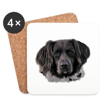 Hovawart dog dog canine gift - Coasters (set of 4) - white - Front