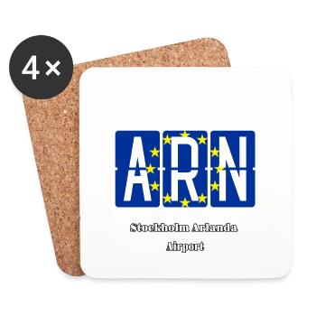 Flughafen Stockholm Arlanda Schweden - Untersetzer (4er-Set) - Weiß - Vorne