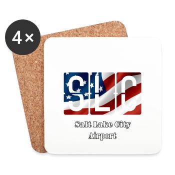 Salt Lake City Airport - Coasters (set of 4) - white - Front