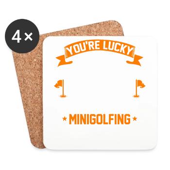 golf golfing gift - Coasters (set of 4) - white - Front