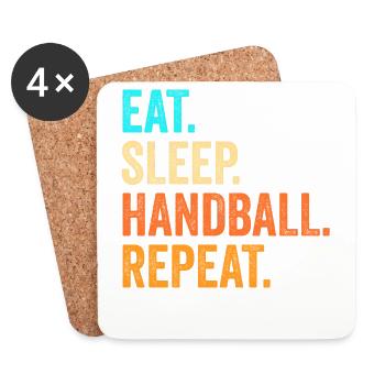 Handball tournament gift - Coasters (set of 4) - white - Front