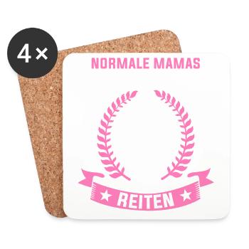 Reiterin Mama Reitlehrerin Reitverein Pferdesport - Untersetzer (4er-Set) - Weiß - Vorne