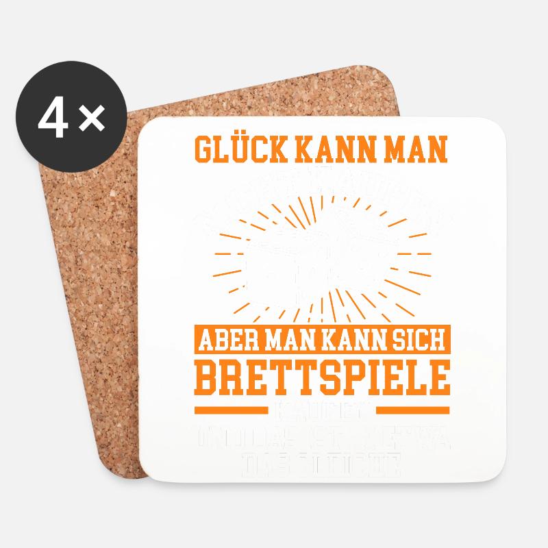 Brettspiele Brettspieler Geschenk - Untersetzer (4er-Set) - Weiß