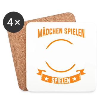 Brettspiele Mädchen - Untersetzer (4er-Set) - Weiß - Vorne