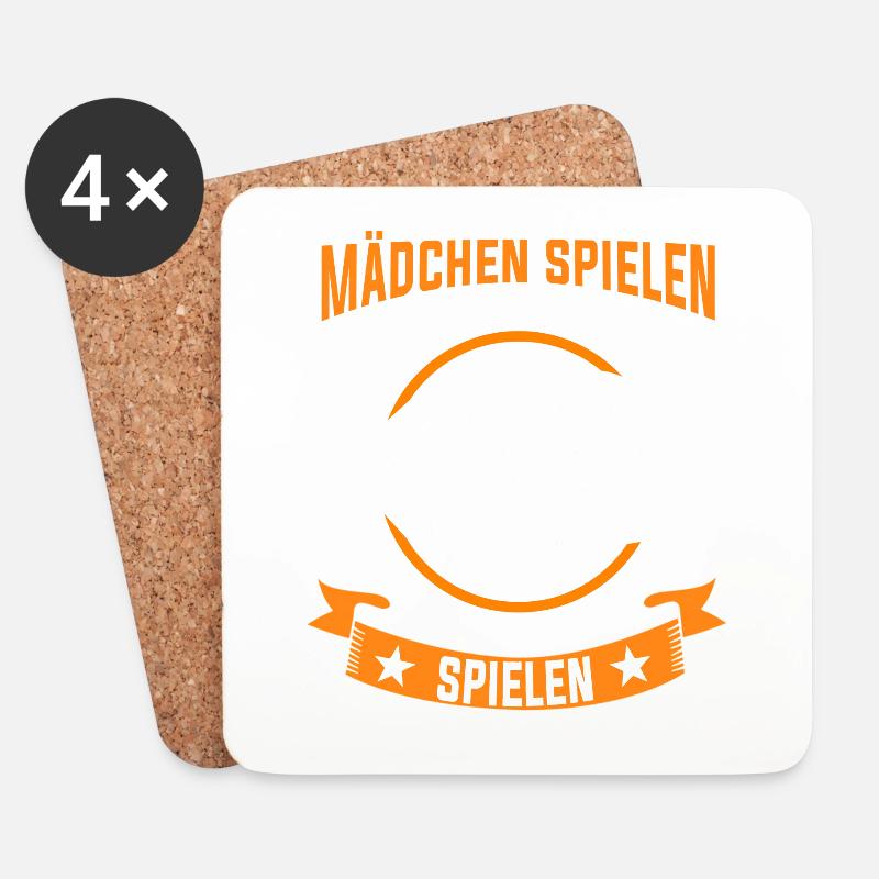 Brettspiele Mädchen - Untersetzer (4er-Set) - Weiß