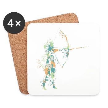 archery - Coasters (set of 4) - white - Front