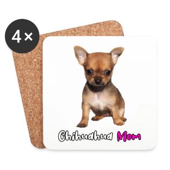 Chihuahua Mom Dogs Puppy Gift - Coasters (set of 4) - white - Front