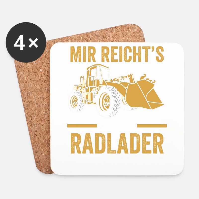 Radlader Radladerbesitzer Radladerpilot Geschenk - Untersetzer (4er-Set) - Weiß