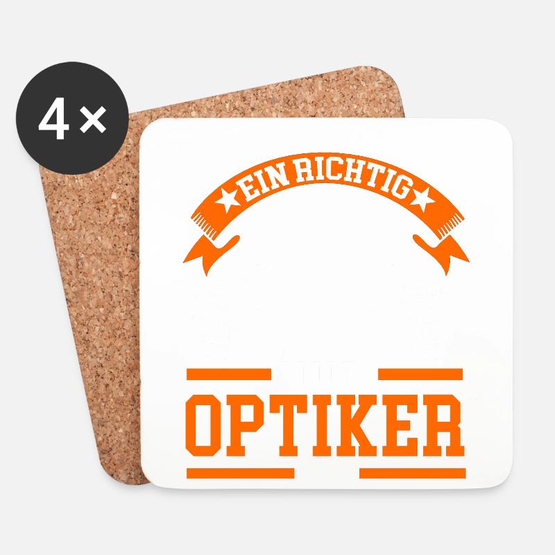 Optiker Brille Optik Geschenk - Untersetzer (4er-Set) - Weiß