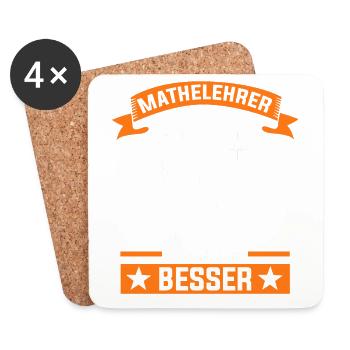 Mathelehrer Algebra Mathematiker Mathe - Untersetzer (4er-Set) - Weiß - Vorne
