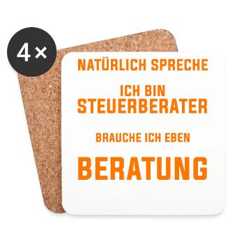 Steuerberater Steuerfachangestellter - Untersetzer (4er-Set) - Weiß - Vorne