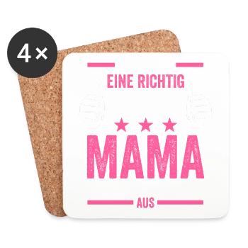 Beste Mama - Untersetzer (4er-Set) - Weiß - Vorne