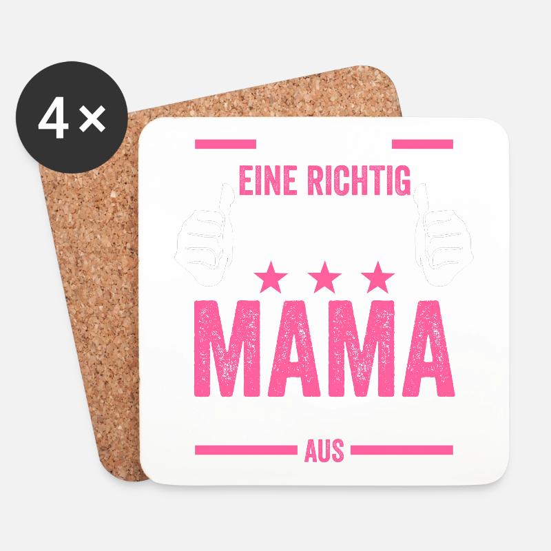 Beste Mama - Untersetzer (4er-Set) - Weiß