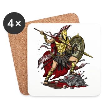 Greek God Ares - Coasters (set of 4) - white - Front