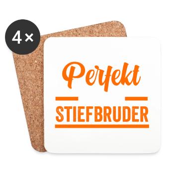 Perfekter Stiefbruder - Untersetzer (4er-Set) - Weiß - Vorne