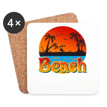Beach - Coasters (set of 4) - white - Front