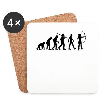 Women Archery Evolution Arrow - Coasters (set of 4) - white - Front