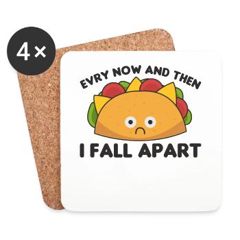 Taco Every now & then I fall apart Cinco - Untersetzer (4er-Set) - Weiß - Vorne