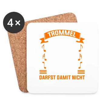 Trommel Trommeln Trommler Musik Band - Untersetzer (4er-Set) - Weiß - Vorne