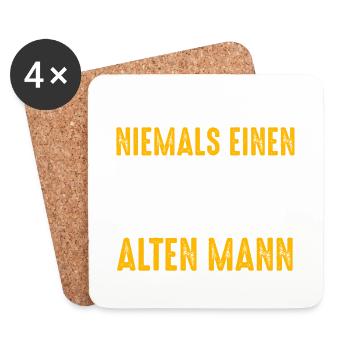 Trompete Alter Mann Trompeter Opa Musik Band - Untersetzer (4er-Set) - Weiß - Vorne