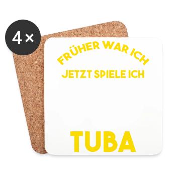 Tuba Musikverein Tubist Posaunenspieler - Untersetzer (4er-Set) - Weiß - Vorne