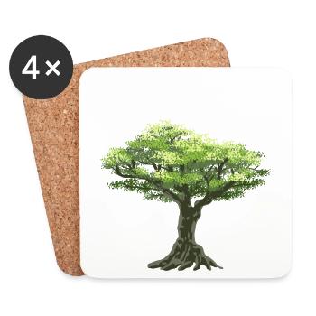 Olivier Olives Arbre Grèce Nature Récolte - Dessous de verre (lot de 4) - blanc - Devant