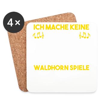 Waldhorn Musikverein Blaskapelle Hornist Musiker - Untersetzer (4er-Set) - Weiß - Vorne